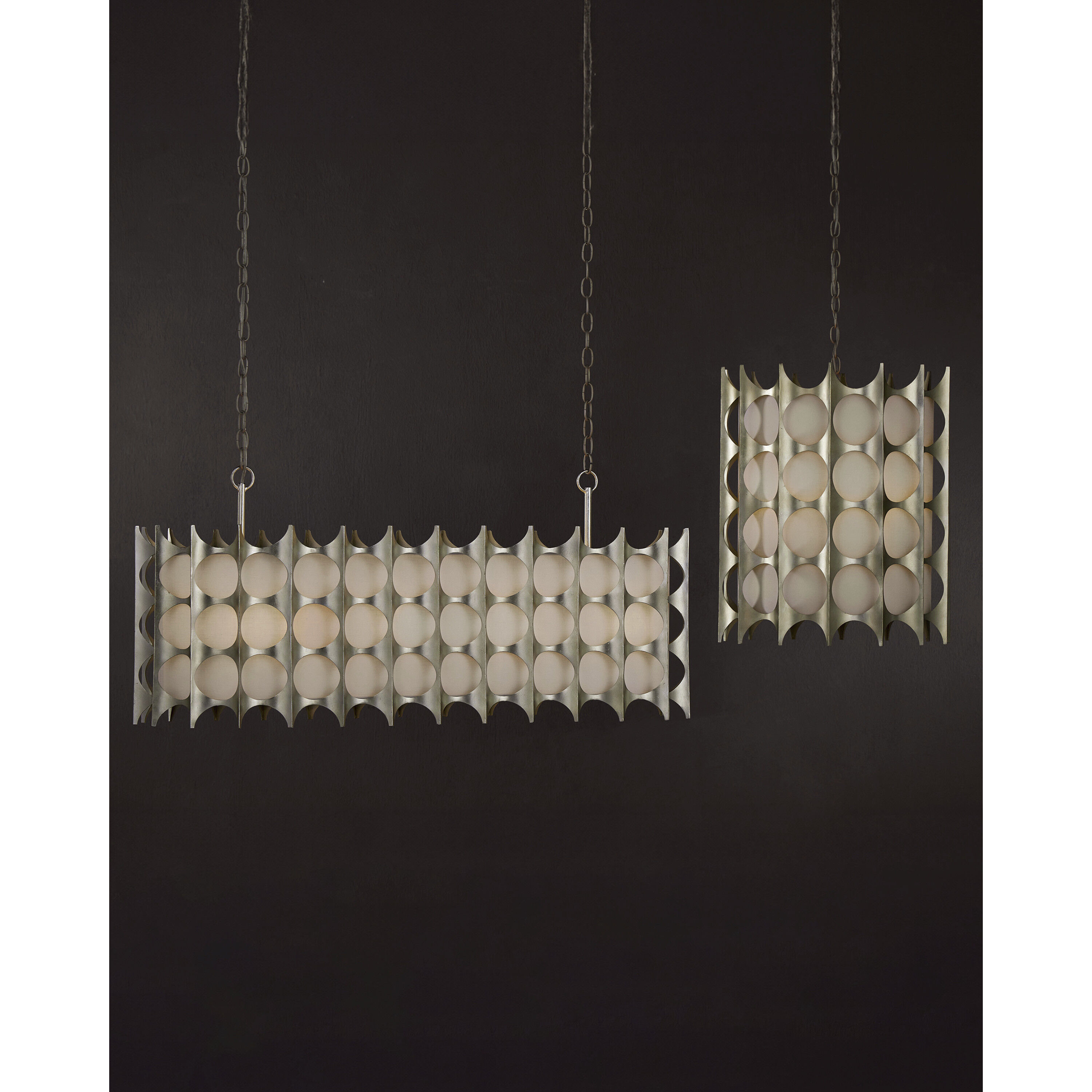 Bardi 4 Light 20 inch Contemporary Silver Leaf Pendant Ceiling Light
