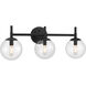 Auresa 3 Light 26 inch Coal Bath Vanity Wall Light