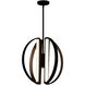 Liv LED 18 inch Matte Black Chandelier Ceiling Light