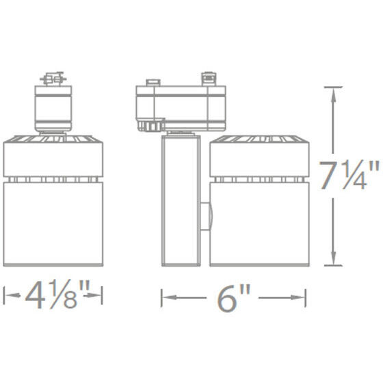 Exterminator II 1 Light 120 Black Track Head Ceiling Light in 3500K