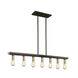 Sandalwood 7 Light 40 inch Brushed Nickel Island Light Ceiling Light