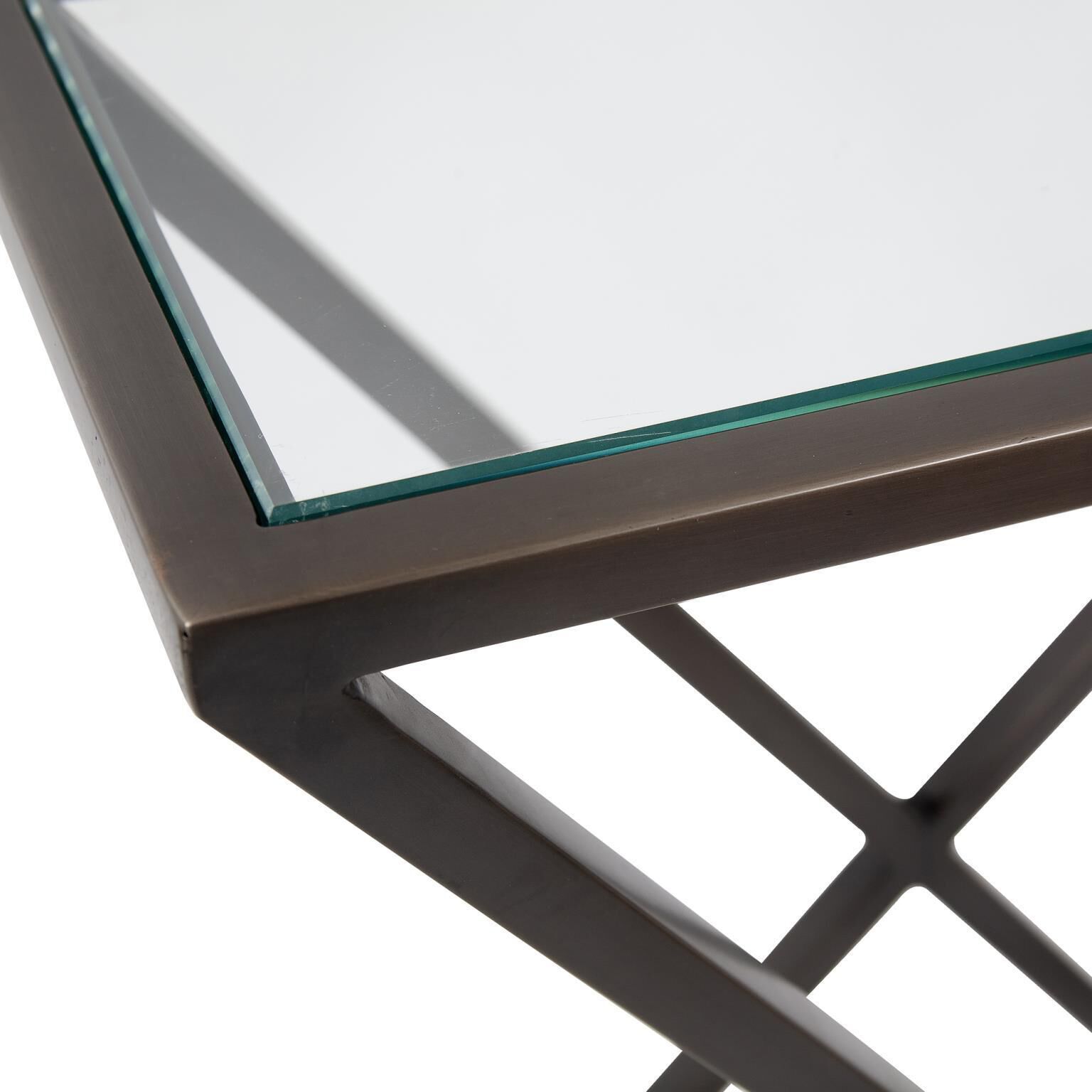 Bennett 48 inch Brushed Gunmetal Console Table