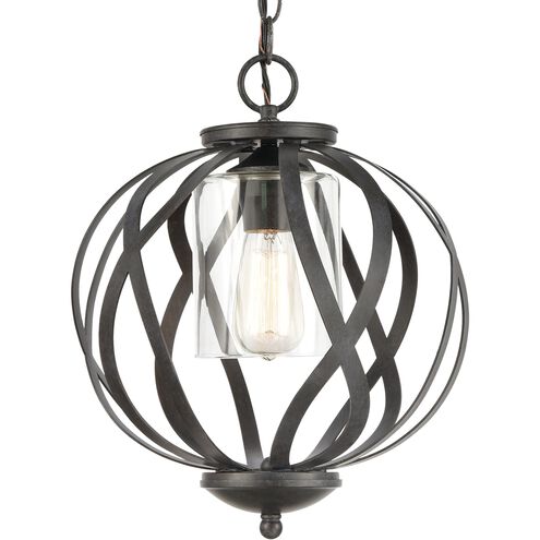 Daisy 1 Light 12 inch Midnight Bronze Pendant Ceiling Light