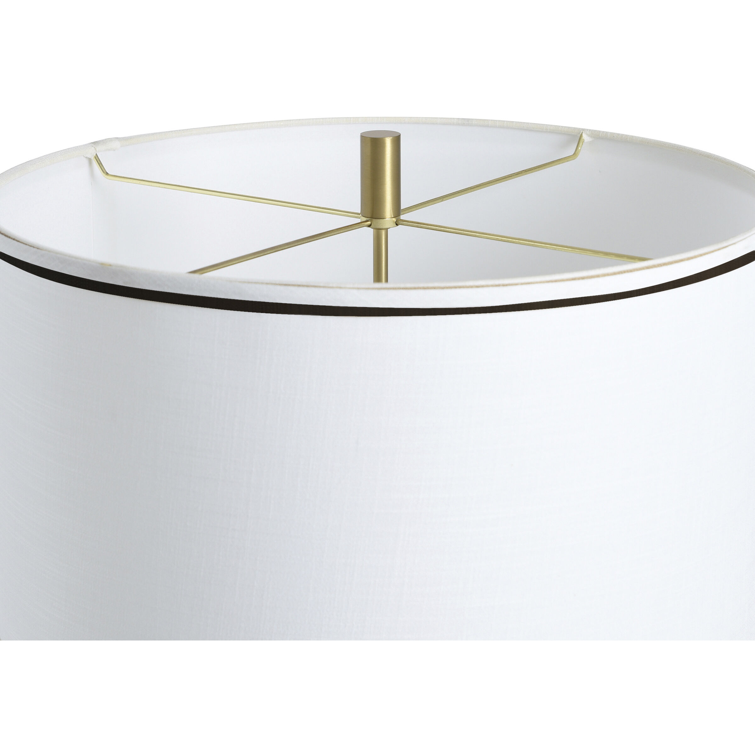 Dann Foley - Shagreen 63 inch 60.00 watt Black Shagreen and Brushed Brass with White and Black Floor Lamp Portable Light