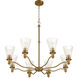 Lawton 8 Light 35 inch Brushed Brass Chandelier Ceiling Light