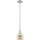 Arcadia Athens 1 Light 5.88 inch Brushed Satin Nickel Mini Pendant Ceiling Light in Mercury