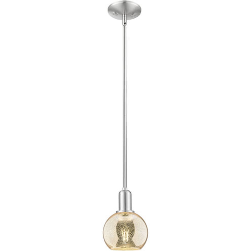 Arcadia Athens 1 Light 5.88 inch Brushed Satin Nickel Mini Pendant Ceiling Light in Mercury