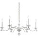 Modique 6 Light 32 inch White Chandelier Ceiling Light in Heritage