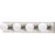 Center Stage 4 Light 24 inch Brushed Stainless Bath Vanity Wall Sconce Wall Light