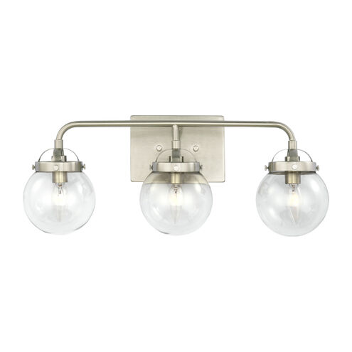 Bryce 3 Light 21.75 inch Brushed Nickel Bath Vanity Wall Sconce Wall Light