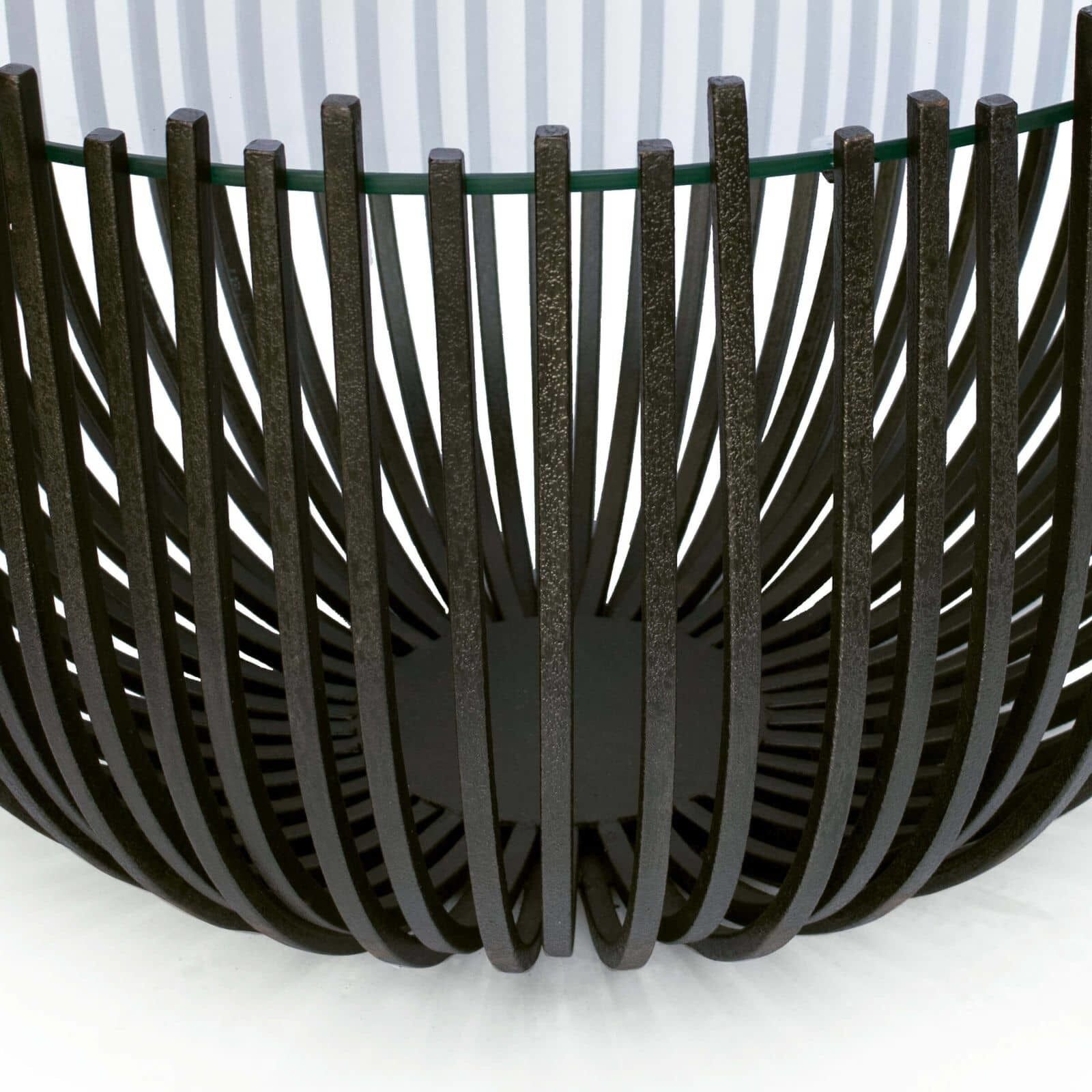 Webbed 30 X 30 inch Blackened Iron Coffee Table