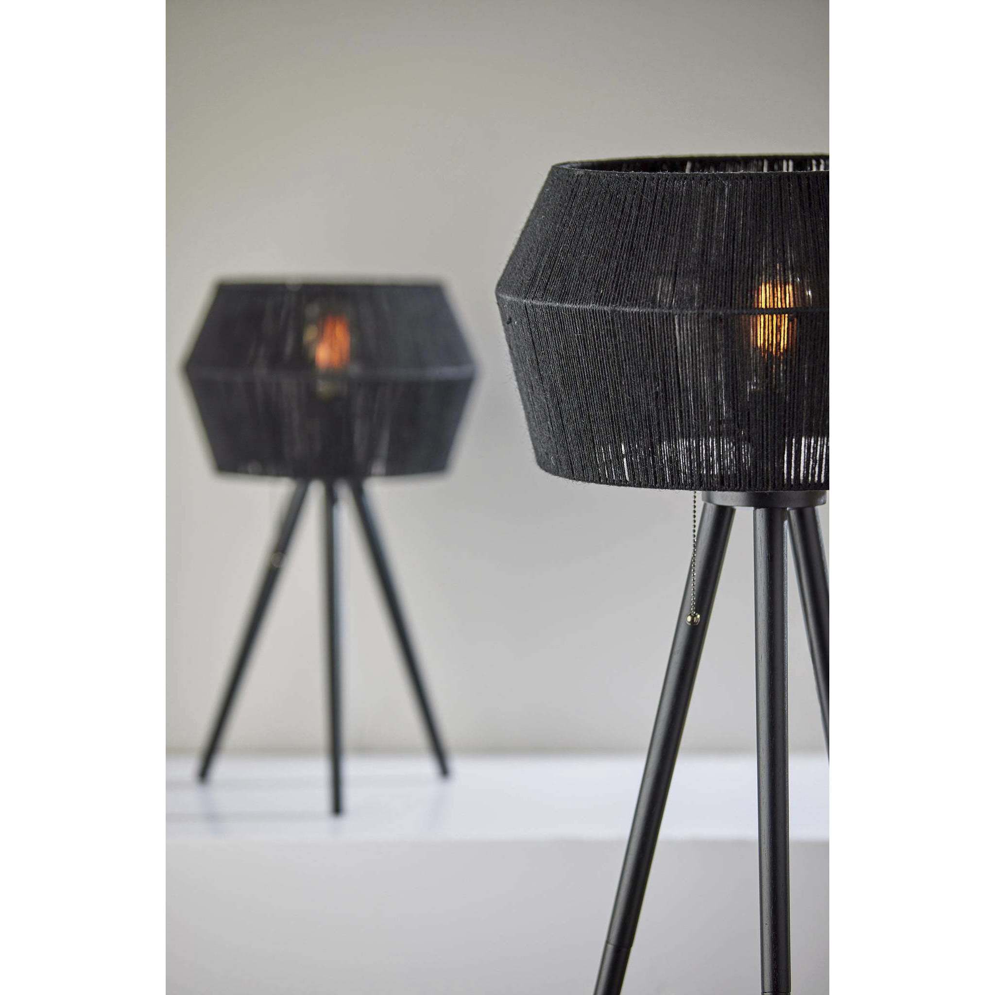 Montana 61 inch 150.00 watt Black Wood Floor Lamp Portable Light