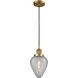 Franklin Restoration Geneseo LED 7 inch Brushed Brass Mini Pendant Ceiling Light, Franklin Restoration