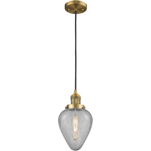 Franklin Restoration Geneseo 1 Light 7 inch Brushed Brass Mini Pendant Ceiling Light, Franklin Restoration