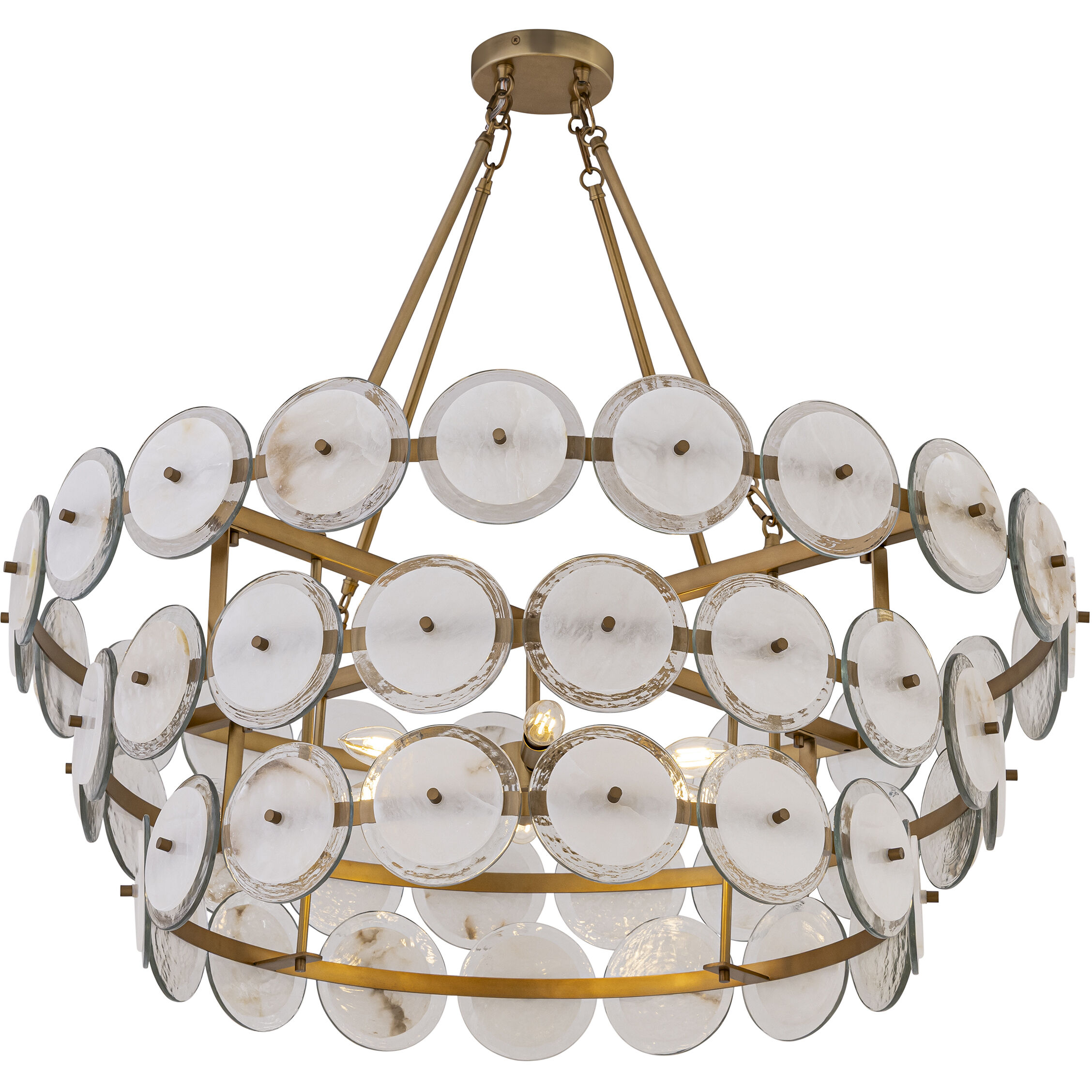 Kintrel 6 Light 36.5 inch Legacy Brass Pendant Ceiling Light