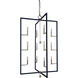 Minimalist Elegant 12 Light 32 inch Polished Nickel/Matte Black Foyer Chandelier Ceiling Light