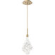 Blossom LED 6 inch Gilded Brass Pendant Ceiling Light in 3000K LED, Single