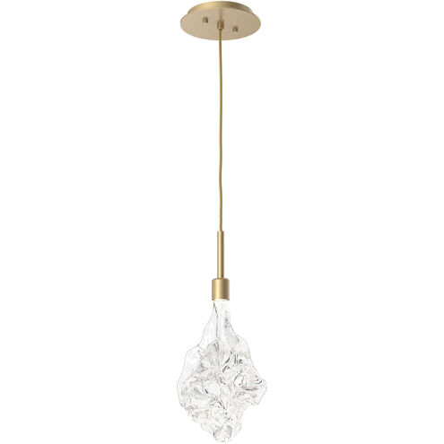 Blossom LED 6 inch Gilded Brass Pendant Ceiling Light in 3000K LED, Single