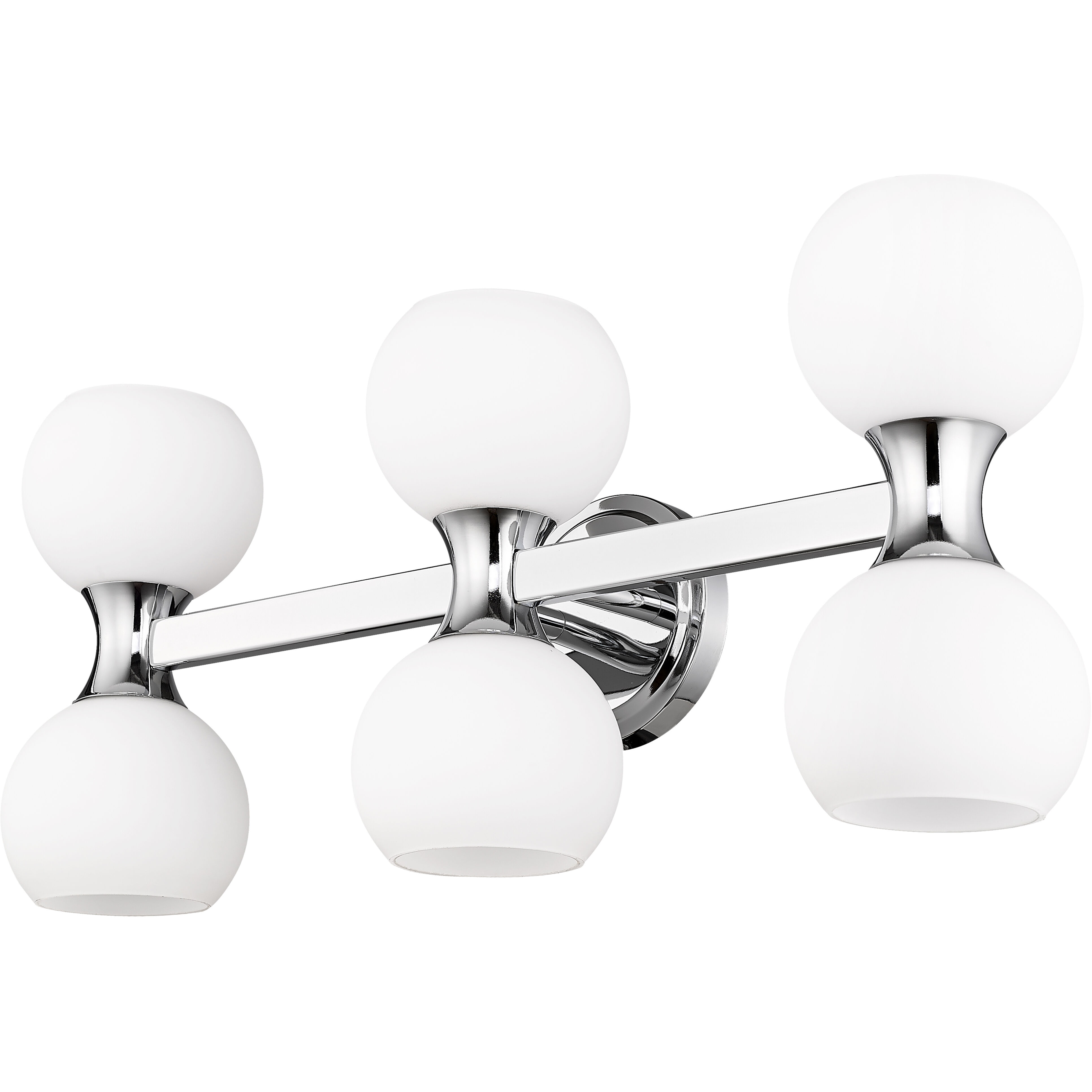 Artemis 6 Light 25 inch Chrome Vanity Wall Light