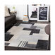 City 87 X 63 inch Black/Light Gray/Taupe/Beige/Khaki Rugs, Rectangle