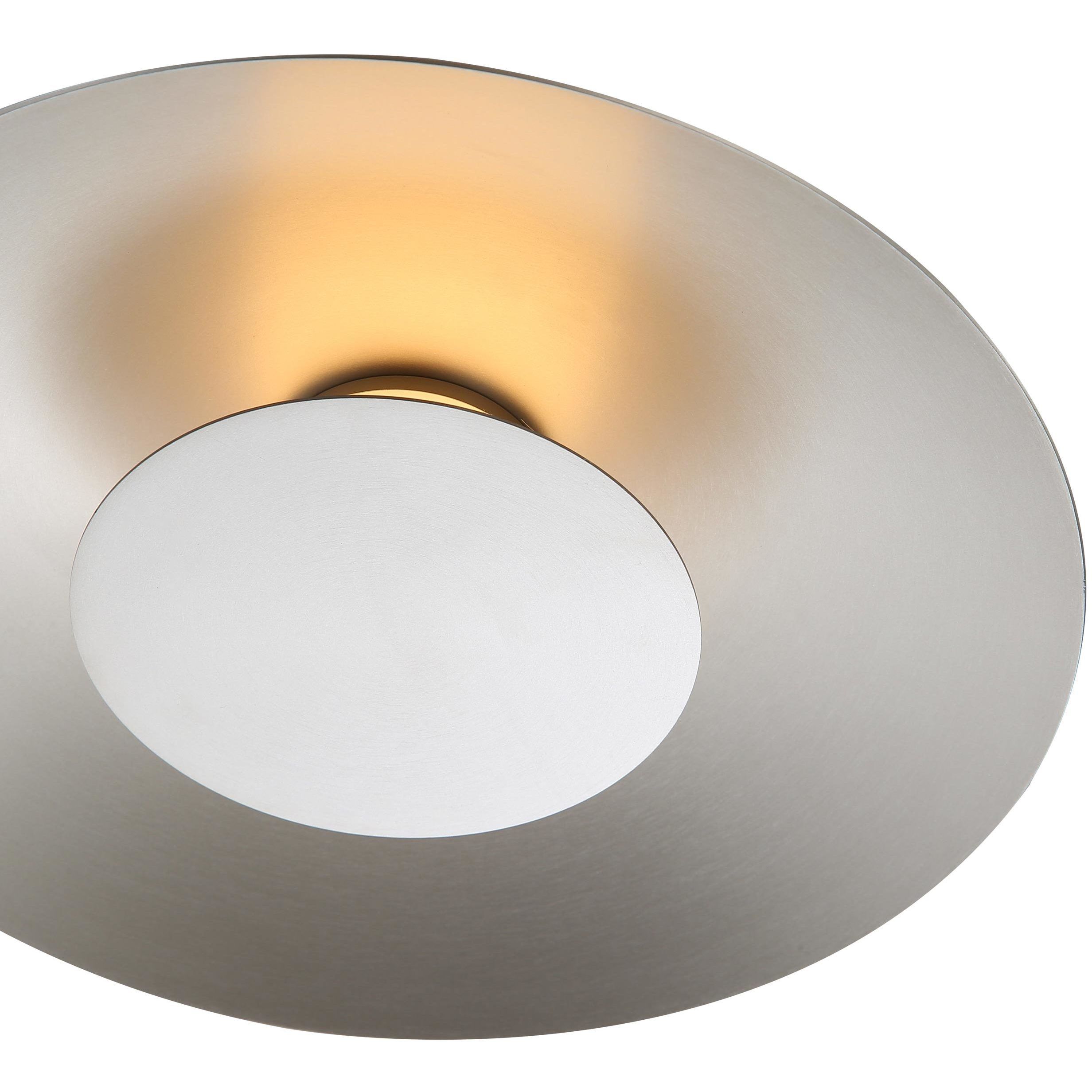 Yep Luma LED 11.75 inch Sand Nickel Flush Mount Ceiling Light