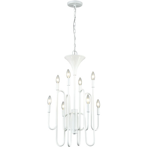 Decatur 8 Light 19 inch Matte White Chandelier Ceiling Light