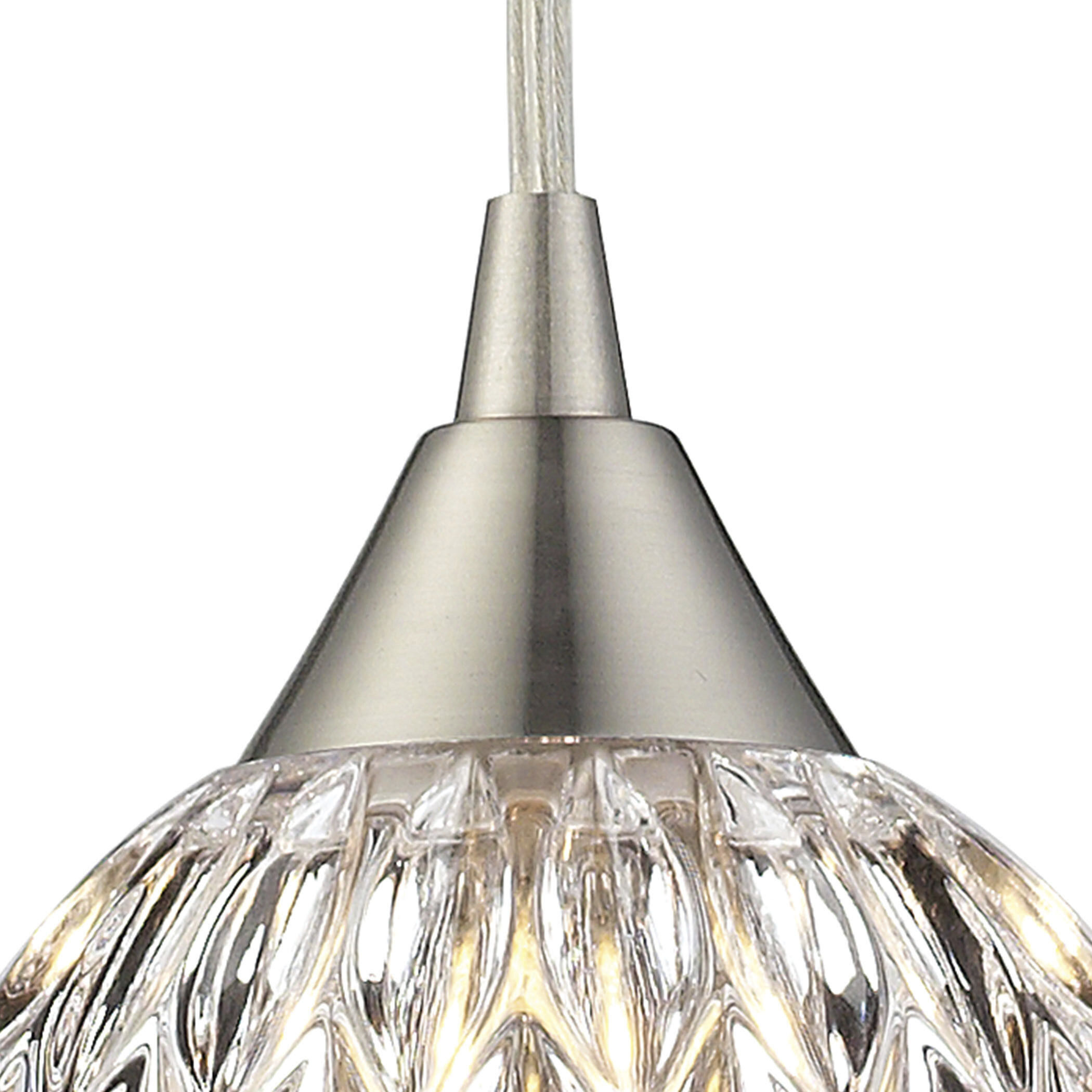 Kersey LED 5 inch Satin Nickel Pendant Ceiling Light