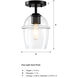 Summer Jazz 1 Light 7 inch Matte Black Semi Flush Mount Ceiling Light