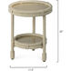 Delta 22 X 18 inch White Rope Side Table