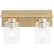 Carter 2 Light 14 inch Aged Brass Vanity Light Wall Light