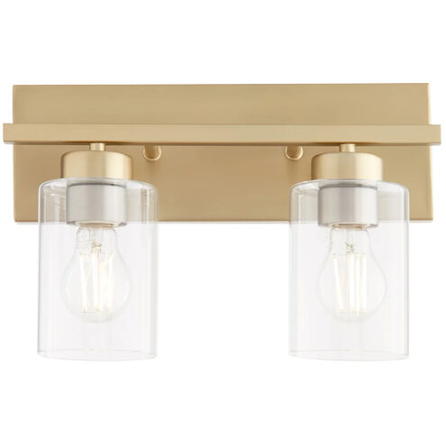 Carter 2 Light 14 inch Aged Brass Vanity Light Wall Light
