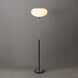 Morelli 72 inch 14 watt Matte Black and Weathered Brass Torchiere Portable Light