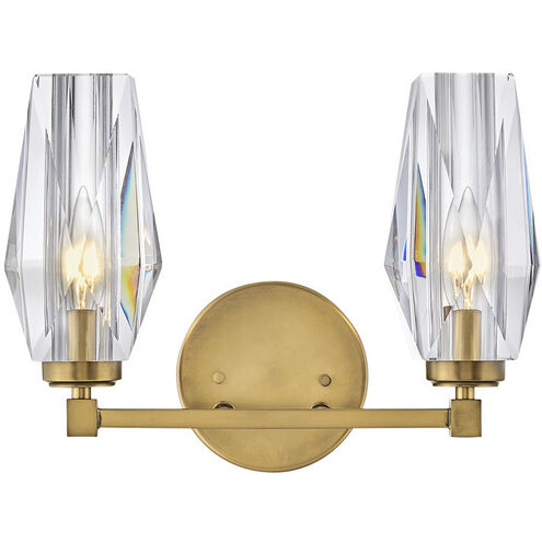 Ana 2 Light 13.75 inch Heritage Brass Vanity Light Wall Light