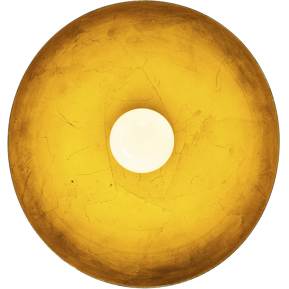 Luna Bella LED 10 inch Matte Black and Weathered Brass Flush Mount Ceiling Light