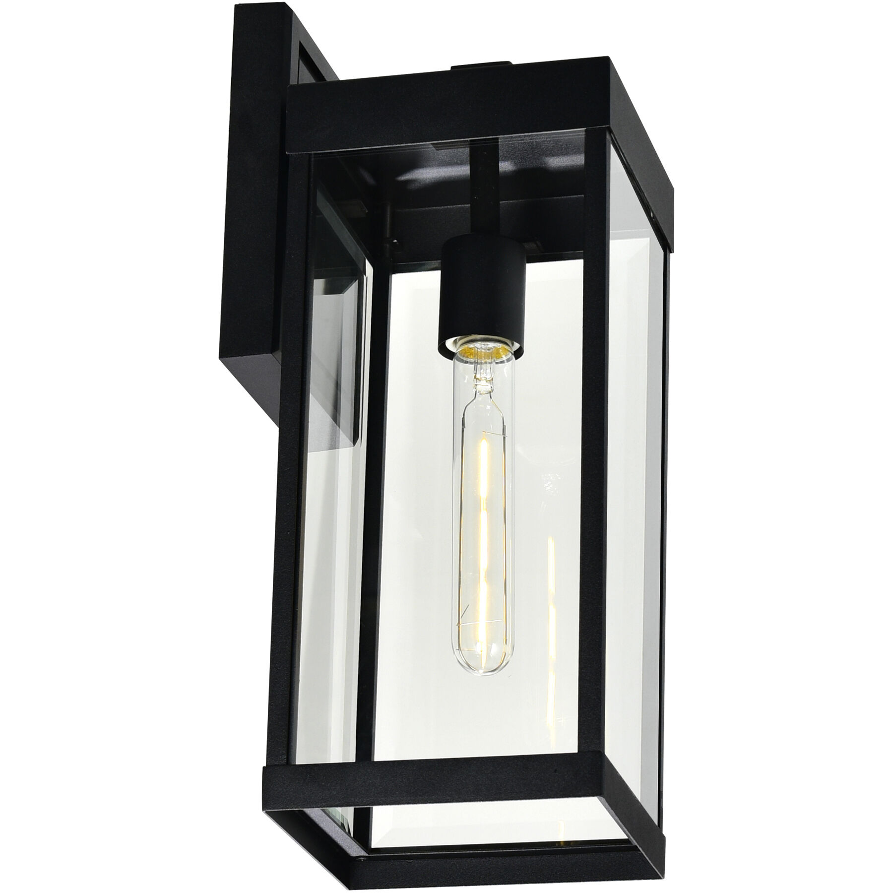 Windsor 1 Light 14.5 inch Black Outdoor Wall Light