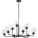 Acadia 9 Light 34.75 inch Black Chandelier Ceiling Light