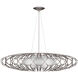 Allegretto 3 Light 40 inch Silver Leaf Pendant Ceiling Light