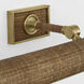 Chapman & Myers Halwell 16 watt 30 inch Antique-Burnished Brass and Natural Woven Rattan Picture Light Wall Light