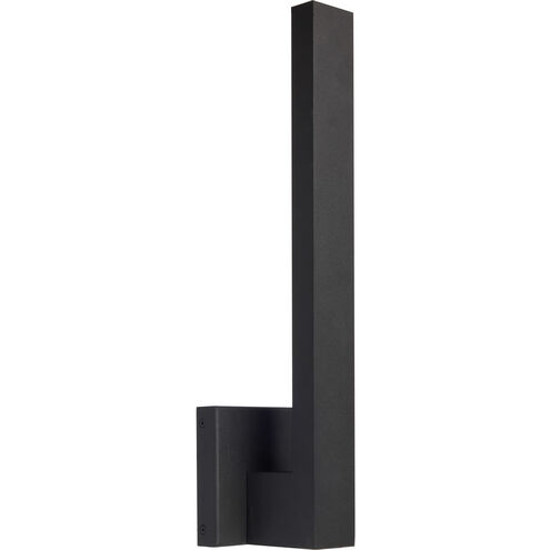 Raven LED 18 inch Textured Matte Black Outdoor Wall Sconce