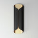Folio LED 20 inch Black with Gold Outdoor Wall Mount