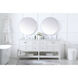 Theo 72 X 22 X 34 inch White Vanity Sink Set