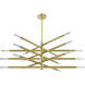 Strasbourg LED 56 inch Vintage Brass Chandelier Ceiling Light