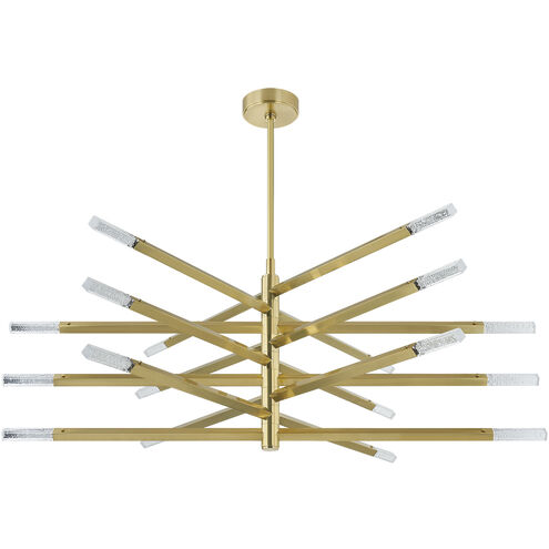 Strasbourg LED 56 inch Vintage Brass Chandelier Ceiling Light