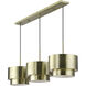 Zolana 3 Light 48 inch Antique Brass Linear Chandelier Ceiling Light, Extra Large