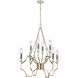 Gratia 8 Light 31 inch Antique Silver Leaf with Dark Graphite and Clear Chandelier Ceiling Light