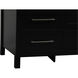 Irene 60 X 22 X 34 inch Black Vanity Sink Set