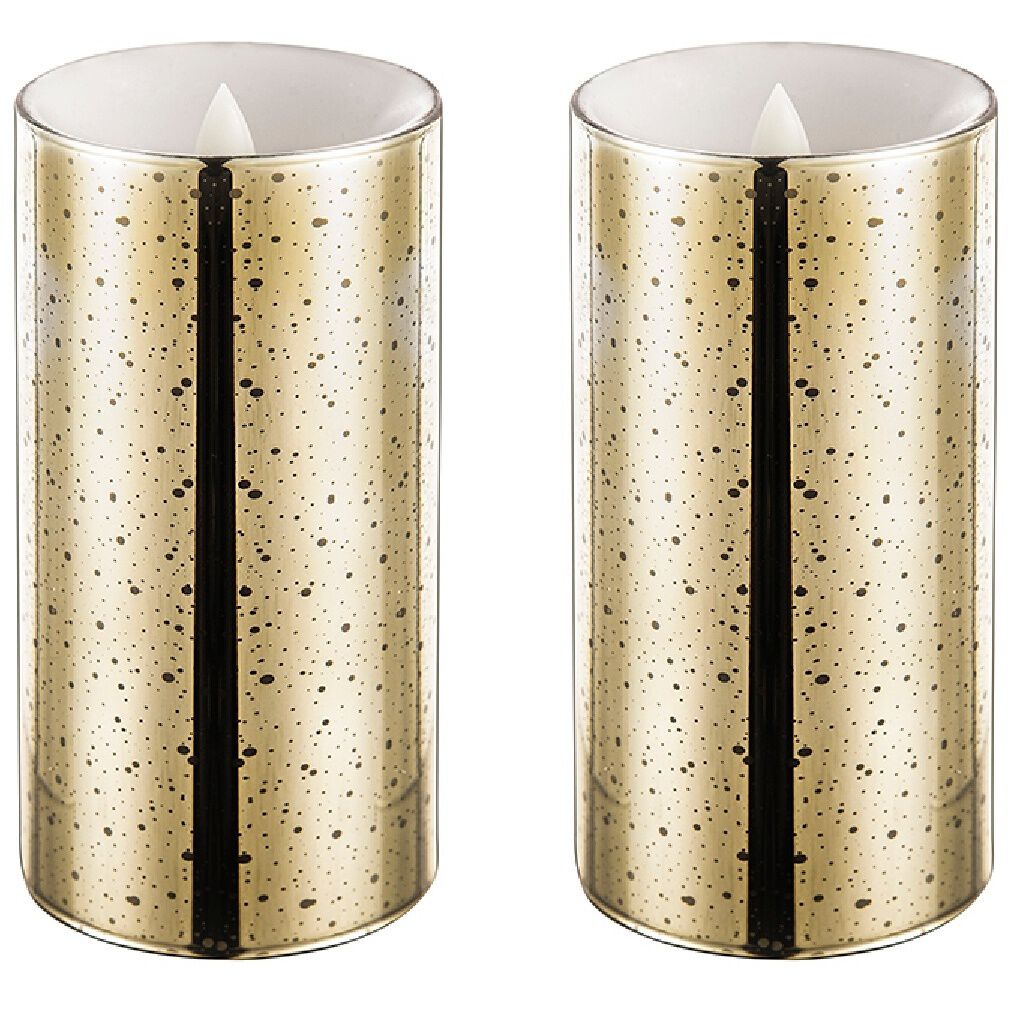 Speckled 6 X 3 inch LED Candle