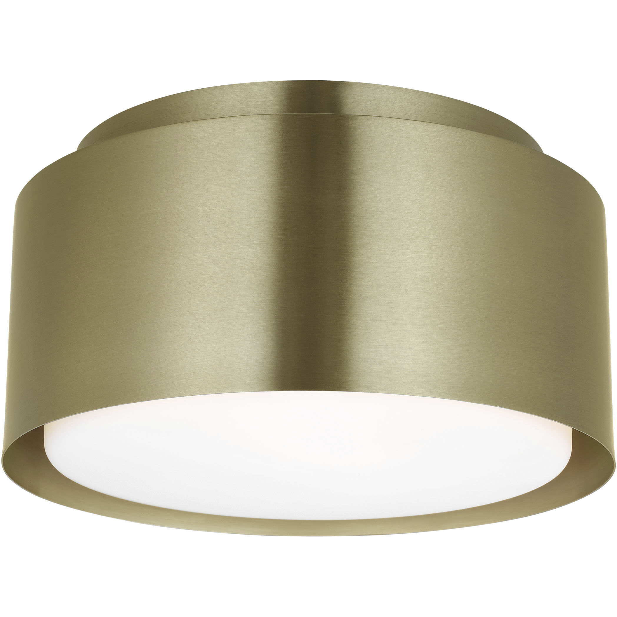 Drew & Jonathan Dartmore 1 Light 10 inch Satin Brass Flush Mount Ceiling Light, Small