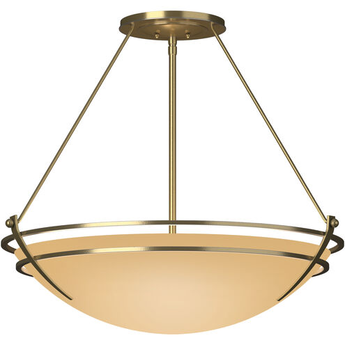 Presidio Tryne 3 Light 28.6 inch Modern Brass Semi-Flush Ceiling Light in Sand, Large