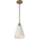 Dahlia 1 Light 8 inch Antique Brushed Brass Pendant Ceiling Light